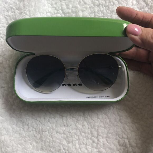 Kate Spade 59mm ellienafs Round Sunglasses New Silver/dark blue main image 3